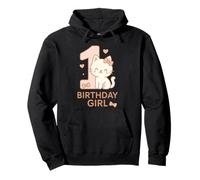 Illustration Rose pâle 1er Anniversaire Fille Sweat à Capuche