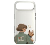 Illustration Silky Terrier Mom J'aime Mon Chien, Vue arrière Coque pour iPhone Air