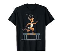Illustration Sportive d’Antilope au Saut de Haies T-Shirt