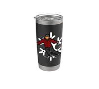 Illustration sportive dynamique de l'Olympia d'hiver de Ski Action Rider Gobelet isotherme en acier inoxydable double paroi