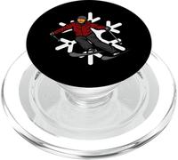 Illustration Sportive Dynamique de l'Olympia d'hiver de Ski Action Rider PopSockets PopGrip pour MagSafe