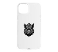 Illustration Tete de Sanglier Féroce Coque pour iPhone 15 Plus