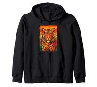 Illustration Tigre féroce, Jungle Big Cat, Love Tigers Sweat à Capuche