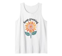 Illustration Tournesol rétro Keep Growing Débardeur