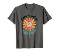 Illustration Tournesol rétro Keep Growing T-Shirt
