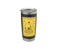 Illustration Vintage de Bouddha pour Décor Zen Gobelet isotherme en acier inoxydable double paroi