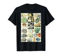 Illustration vintage de cristaux de minéraux colorés T-Shirt