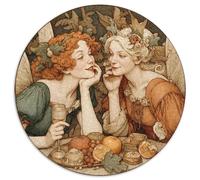 Illustration Vintage de fée,Puzzles pour Adultes 1000pcs (67.5x67.5cm),Jeux De Défi