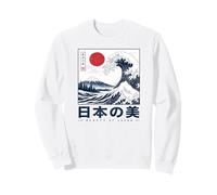 Illustration Vintage de Paysage Japonais Mont Fuji Voyage Sweatshirt