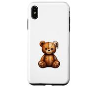 Illustration Vintage d'ours en Peluche Cousu Coque pour iPhone XS Max