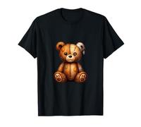 Illustration Vintage d'ours en Peluche Cousu T-Shirt