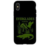 Illustration Vintage du Parc National des Everglades de Floride Coque pour iPhone X/XS