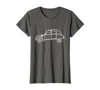 Illustration Vintage d'une 2CV pour Citroën T-Shirt, Femme, Asphalte, M