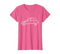 Illustration Vintage d'une 2CV pour Citroën T-Shirt, Femme, Rose Chiné, L
