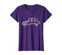 Illustration Vintage d'une 2CV pour Citroën T-Shirt, Femme, Violet, S