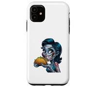 Illustration Zombie Fille Mangeant Taco Coque pour iPhone 11