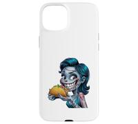 Illustration Zombie Fille Mangeant Taco Coque pour iPhone 15 Plus