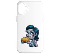 Illustration Zombie Fille Mangeant Taco Coque pour iPhone 16 Plus