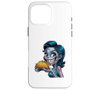 Illustration Zombie Fille Mangeant Taco Coque pour iPhone 16 Pro Max