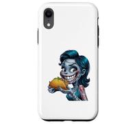 Illustration Zombie Fille Mangeant Taco Coque pour iPhone XR
