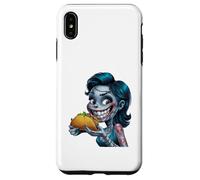 Illustration Zombie Fille Mangeant Taco Coque pour iPhone XS Max