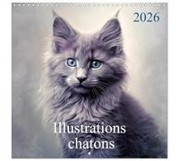 Illustrations Chatons (Calendrier mural carré 2026 30x30 cm) Calendrier double avec une page pour vos prises de notes: Laissez-vous envoûter par ces ... vous accompagneront tout au long de l'année.