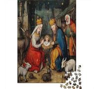 Illustrations de manuscrits enluminés médiévaux,Puzzles pour Adultes 70x50cm/1000pcs,Jeux De Défi