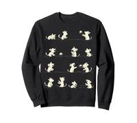 Illustrations ludiques de Chiens Blancs pour Les Amoureux des Animaux de Compagnie Sweatshirt