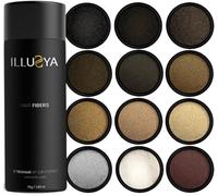 ILLUSYA Fibres capillaires densifiantes - Densificateur de cheveux - Effet densité naturel - Pour cheveux fins et clairsemés - brun moyen - 25g