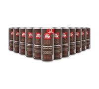 illy, Café Cold Brew Ready to Drink Cappuccino, 100% Arabica avec des Notes de Lait et de Chocolat, Goût Doux et Arôme Intense, Pack de 12 Canettes (12 x 250ml)