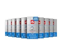 illy, Cafè en Capsules Compatibles en Aluminium DÉCAFÉINÉ, 100% Arabica avec des Notes de Caramel, de Chocolat et de Pain Grillé, Sans Caféine, 10 Paquets de 10 (100 Capsules au Total)