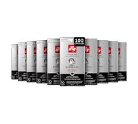illy, Cafè en Capsules Compatibles en Aluminium FORTE, 100% Arabica avec un Arôme Intense de Pain Grillé et un Arrière-goût de Chocolat Noir, Arôme Fort, 10 Paquets de 10 (100 Capsules au Total)