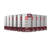 illy, Café en Capsules Compatibles INTENSO, 100 Capsules au Total | En Aluminium, 100% Arabica avec des Notes de Cacao et de Fruits Secs, Arrière-goût Corsé, 10 Paquets de 10