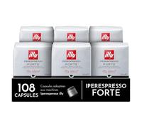 illy, Café en Capsules Iperespresso FORTE, 108 Capsules au Total | 100% Arabica avec des Notes de Pain Grillé, Goût Intense et Arrière-goût de Chocolat Noir, 6 Paquets de 18