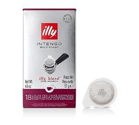 illy, Café en dosettes de café torréfiées INTENSO, 100% arabica avec notes de cacao et de fruits secs, finition complète et puissante, 12 paquets de 18 dosettes compostables