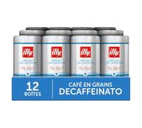 illy Café en grains décaféiné torréfié DECAFFEINATO - 12 boîte de 250g