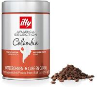 illy, Café en Grains Arabica Selection Colombie, 100% Arabica avec des Notes Fruitées d'Agrumes et de Fruits Rouges, Goût Légèrement Acide, Paquet de 6 Boîtes (6 x 250g)