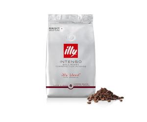 illy, Café en Grains INTENSO, 1 Boîte de 500g | 100% Arabica avec des Notes de Cacao et de Fruits Secs, Arrière-goût Corsé