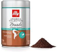 illy, Cafè Moulu pour Espresso Torréfié Arabica Selection Brésil Cerrado Mineiro, 100% Arabica avec des Notes de Caramel, 250g (Lot de 6)