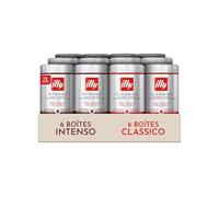 illy, Café Moulu pour Espresso Torréfié Mix, 12 Boîtes de 250g