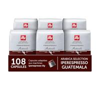 illy, Capsules de Café Iperespresso Arabica Selection Guatemala, 100% Arabica avec des Notes de Chocolat, Goût Amer et Intense, 6 Paquets de 18 (108 Capsules au Total)