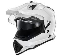 ILM Casque Moto Cross Homme Femme Casque Offroad ECE Homologué Casque VTT avec Double visière DH Enduro Quad Motocross WS902,Blanc,2XL