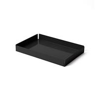ilo - Plateau Décoratif Rectangulaire en Métal Peint Noir cm 35,8 x 24 H.4 - Organisateur de Bureau pour la Maison et le Bureau - Centre de Table Moderne - Plateau De Service - Made in Italy