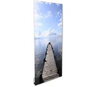 ILO - Radiateur Électrique Rayonnant Mural - 750W - +28 Motifs- Extra Plat, Verre- IP44 - Vertical- Connecté WIFI - Ponton Nordique