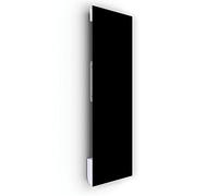ILO - Radiateur Électrique Rayonnant Soufflant Mural - 1750W - +28 Motifs, Design Unique - Extra Plat Verre Trempé - IP44 - Orientation Verticale - Programmable, Éco - Made In France - Noir