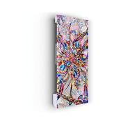 ILO - Radiateur Électrique Rayonnant Soufflant Mural - 1750W - +28 Motifs, Design Unique - Extra Plat Verre Trempé - IP44 - Orientation Verticale - Programmable, Éco - France - Printemps