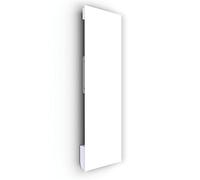 ILO - Radiateur Électrique Rayonnant Soufflant Mural - 1750W - +28 Motifs, Design Unique - Extra Plat Verre Trempé - IP44 - Orientation Verticale - Programmable, Éco - Made In France - Blanc
