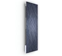 ILO|Radiateur Électrique Soufflant Mural| Rayonnant| +38 Décors| Extra Plat| 1250w| Pour pièce de 22m2 |Orientation Vert.|Éco, Silencieux| Fabrication France| Ardoise