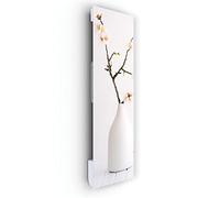 ILO|Radiateur Électrique Soufflant Mural| Rayonnant| +38 Décors| Extra Plat| 1250w| Pour pièce de 22m2 |Orientation Vert.|Éco, Silencieux| Fabrication France| Déco florale