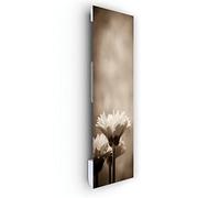 ILO-Radiateur Électrique Soufflant Mural- Rayonnant- +38 Décors- Extra Plat- 1750w- Pour pièce de 27m2 -Orientation Vert.-Éco, Silencieux- Fabrication France- Marguerite